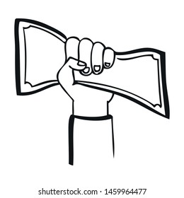 Illustration of money gripped in a fist