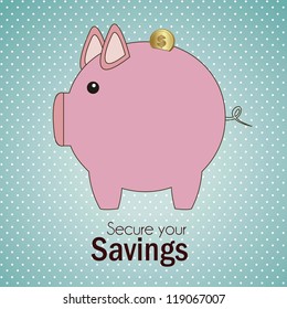 illustration of money icons. saving illustration, vector illustration