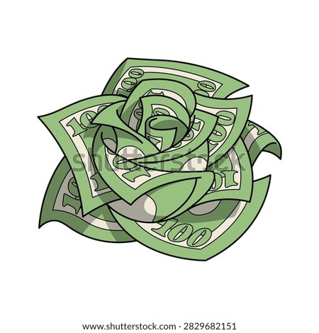 The Illustration of Money Rose