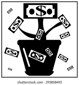 Illustration of money tree.