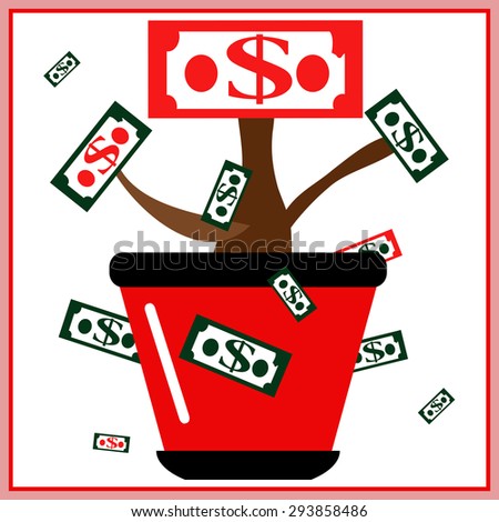 Illustration of money tree.