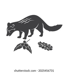 illustration of mongoose, mongoose and coffee icon