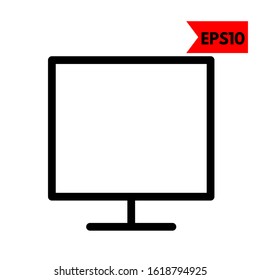illustration of monitor flat icon