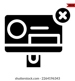 illustration of monitor glyph icon 
