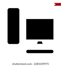illustration of monitor glyph icon