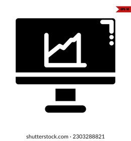 Illustration of monitor glyph icon
