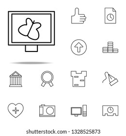illustration in monitor icon. Web icons universal set for web and mobile