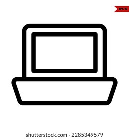 illustration of monitor line icon