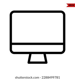 illustration of monitor line icon 