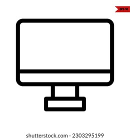 Illustration of monitor line icon