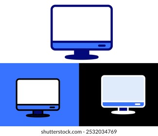 Illustration of Monitor, PC, Laptop, Computer to displaying visual image