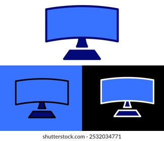 Illustration of Monitor, PC, Laptop, Computer to displaying visual image
