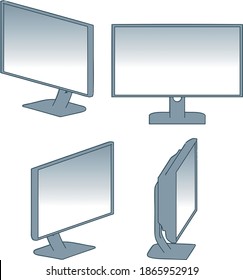 Illustration of monitors at various angles