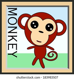 illustration of monkey cartoon vector file baby monkey
