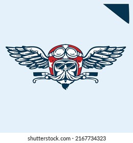 Illustration of monkey  emblem in vector