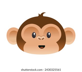 Illustration of a monkey head