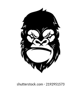Ilustración de la cabeza del mono. Elemento de diseño para logotipo, etiqueta, signo. Ilustración del vector
