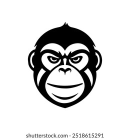 Illustration of monkey head. Design element for logo, label, sign. Vector illustration