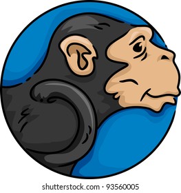 Illustration of Monkey Icon - Year of the Monkey