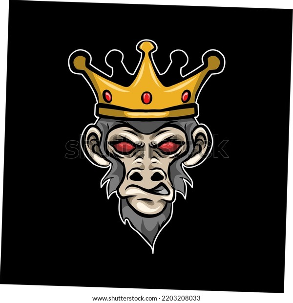 Illustration Monkey King Crown Stock Vector (royalty Free) 2203208033 