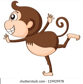 illustration of a monkey on a white background