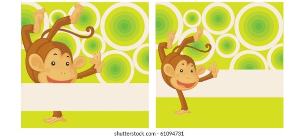 Illustration eines Affen auf weißem Hintergrund