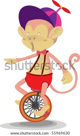 Illustration of A Monkey on white background