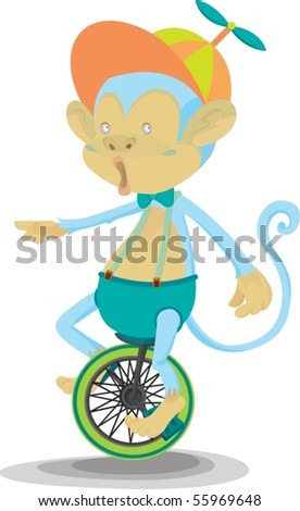 Illustration of A Monkey on white background