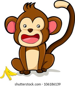 illustration monkey .vector file