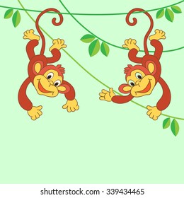 illustration of a monkeys 