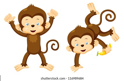 Illustration of Monkeys vector