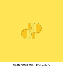 ILLUSTRATION MONOGRAM LETTER DP LOGO ICON DESIGN VECTOR