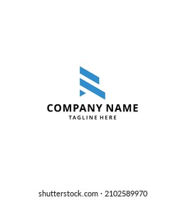 Illustration Monograms Letter R. Modern Logo Abstract