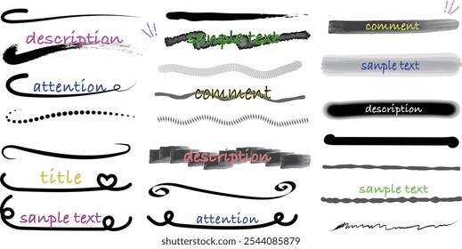Illustration of monotone line set in watercolor style
