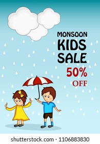 Illustration of Monsoon season background