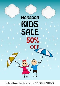 Illustration of Monsoon season background