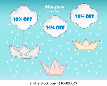Illustration of Monsoon season background