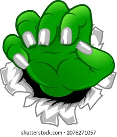 An illustration of a monster claw cartoon hand 