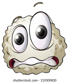 illustration of a monster face on a white background