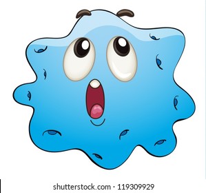 Illustration Monster Face On White Background Stock Vector (Royalty ...