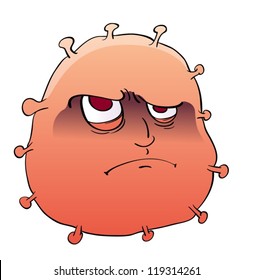 illustration of a monster face on a white background