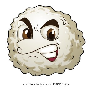 illustration of a monster face on a white background