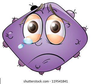 illustration of a monster face on a white background