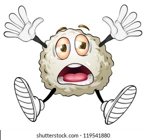 illustration of a monster face on a white background