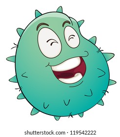 illustration of a monster face on a white background