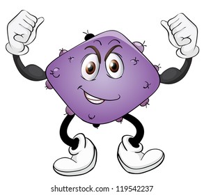 illustration of a monster face on a white background