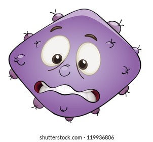 illustration of a monster face on a white background