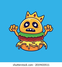 Illustration of monster king burger