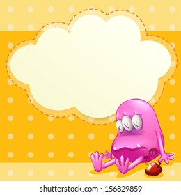 Illustration of a monster poisoned by the red apple