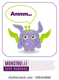 Illustration of a monster saying ammm